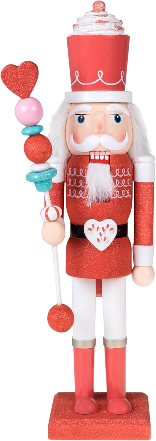 Red Prince 12-Inch Wooden Nutcracker - Festive Christmas Décor for Shelves & Tables