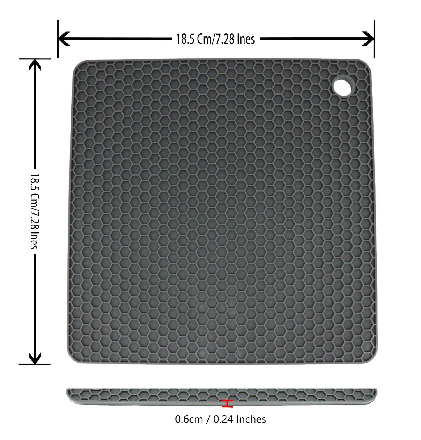 Nstezrne Trivets for Hot Dishes, Trivet Hot Pads for Kitchen, Trivets for Pots and Pans, Silicone Pot Holder, Multi-Use Silicone Trivet Mat Heat Resistant Mats for Countertop Set 4 Black