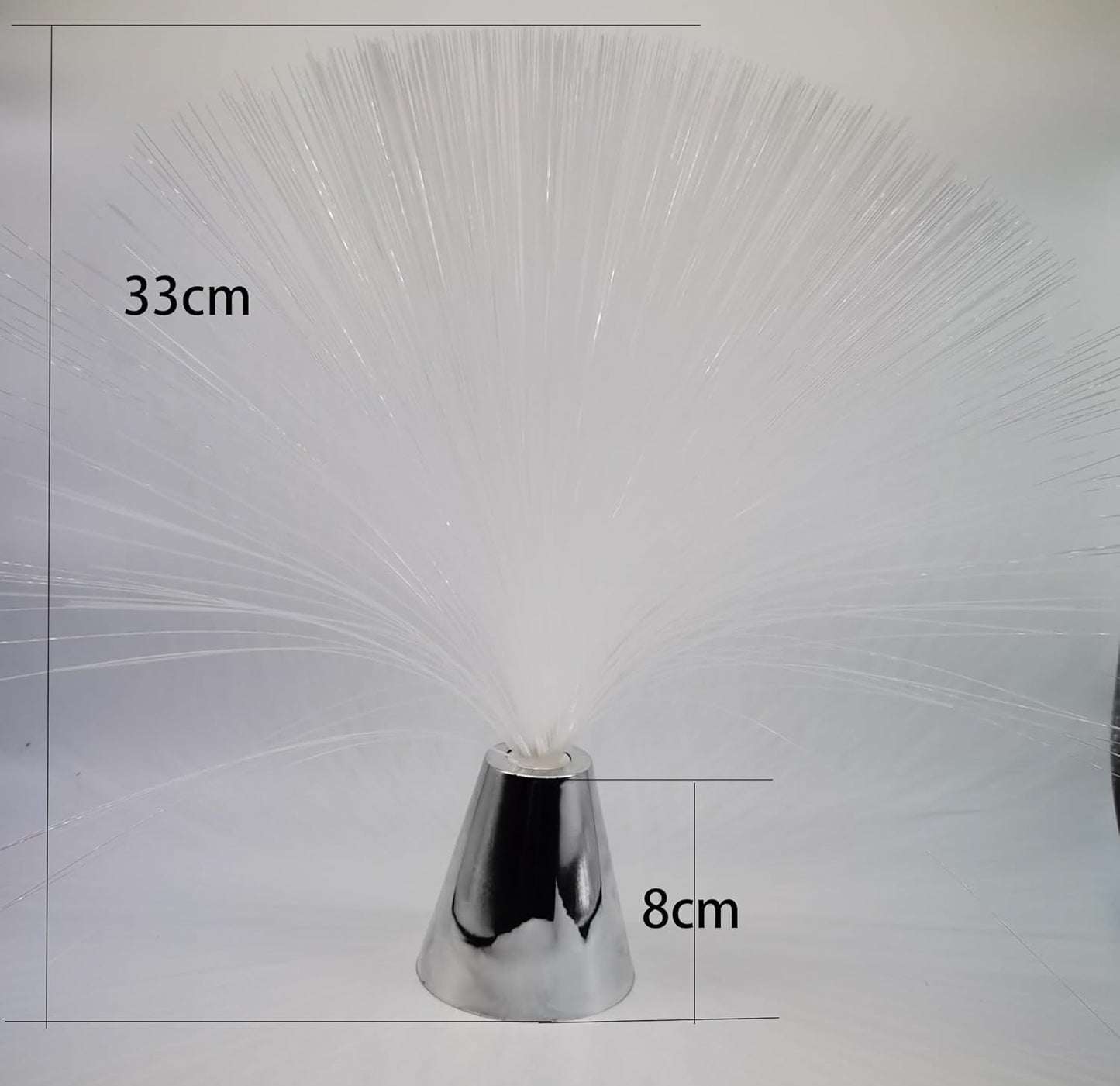 13-Inch LED Color-Changing Fiber Optic Fountain Night Light - Calming Christmas Decor (2-Pack)
