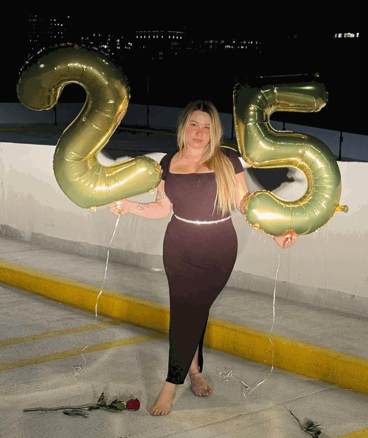 Light Gold Number 0 Balloon - 40 Inch Birthday Decoration for Milestone Celebrations