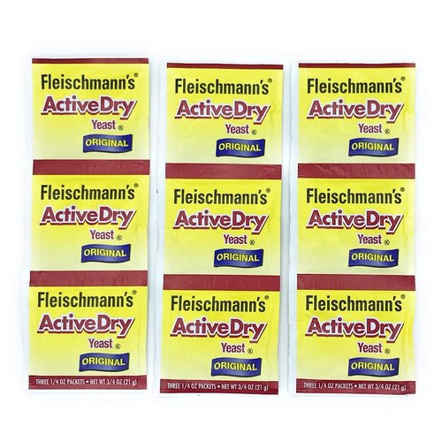 Fleischmann's Yeast, Active, Dry, 0.75-Ounce Packet (Pack of 9)