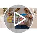 Set of 3 Adjustable Clear Storage Bins with Dividers - Pantry Organizers