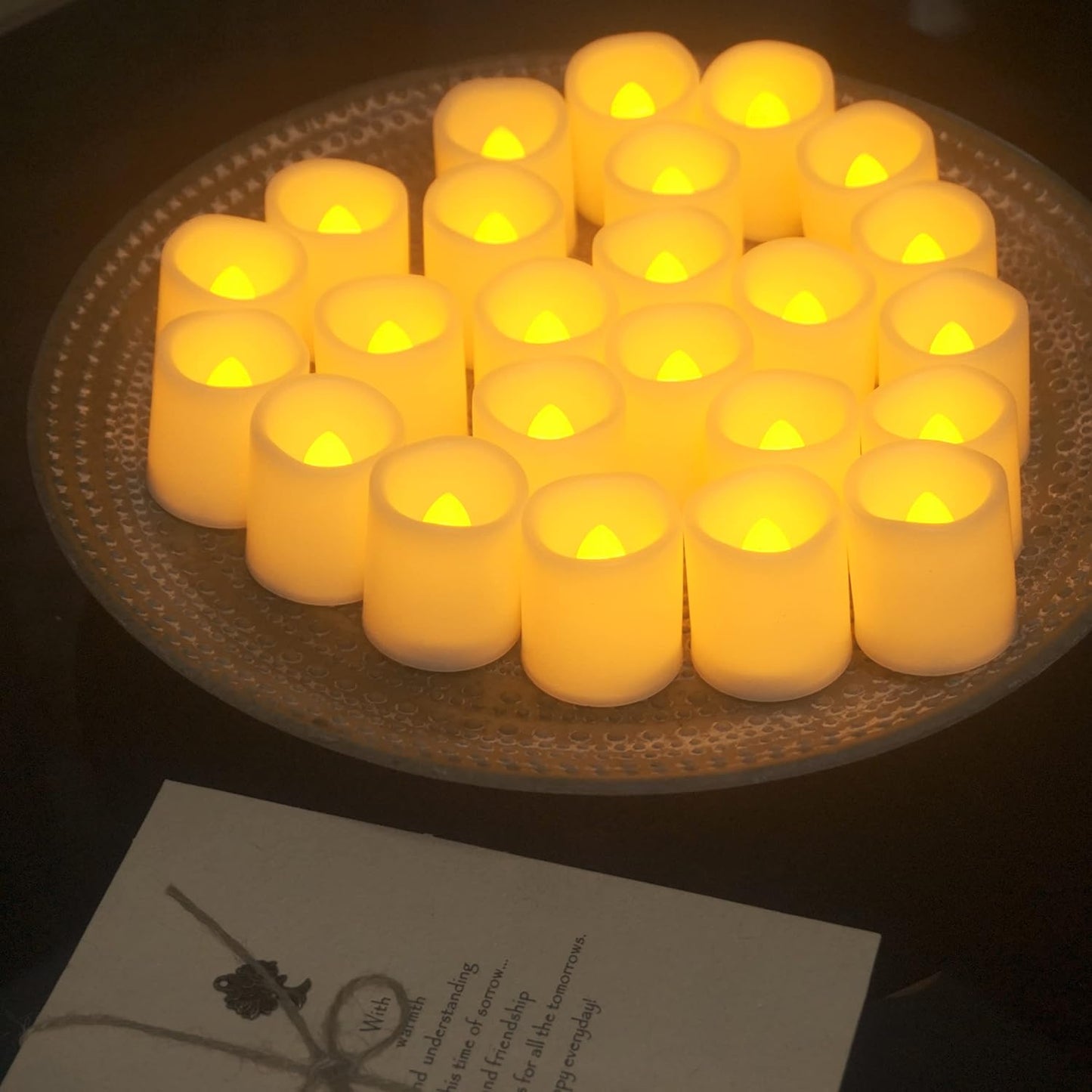 12 PCS LED Flameless Votive Candles - Long-Lasting Battery Operated with 120+ Hours Life