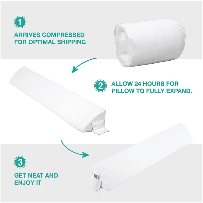 Vekkia King Bed Wedge Pillow for Headboard Gap/Mattress Gap Filler/Headboard Pillow/Bed Wedge Gap Filler,Stop Loosing Your Pillows