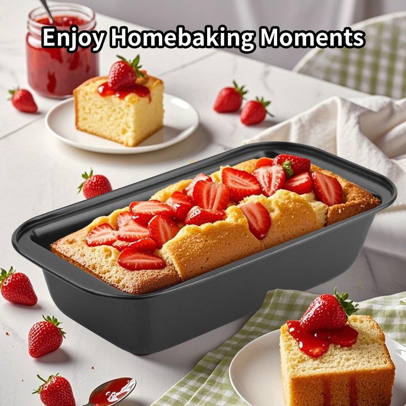 Novery 2PCS Nonstick Bread Pan - 8” x 4” Carbon Steel Loaf Baking Pans, Dishes,Rectangle Baking Supplies for Homemade Bread, Meatloaf, Cakes, Sourdough, Brownies, and Lasagnas