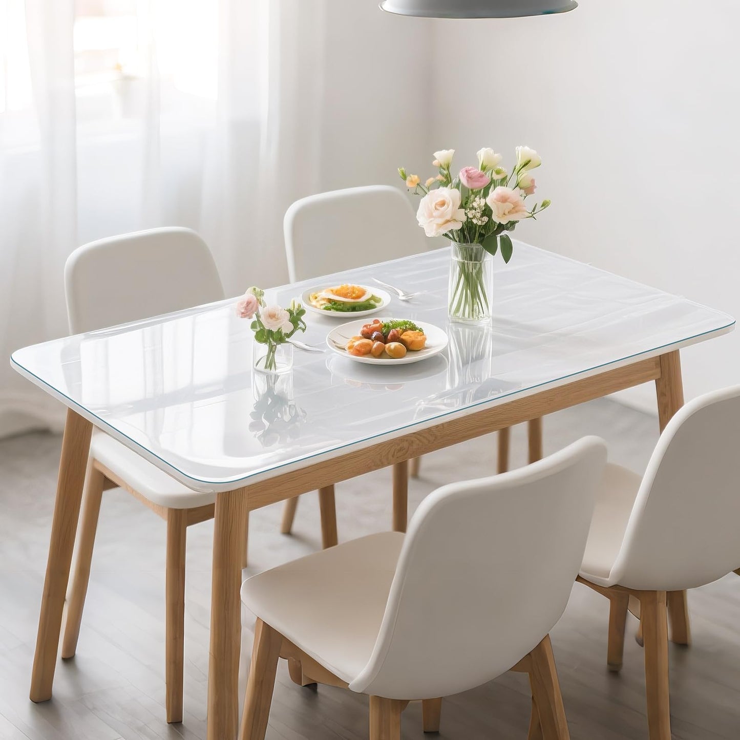 ProsperJoyChant Clear Table Protector 36 x 60 Inch, 1.4mm Thick Waterproof PVC Plastic Table Cover, Durable Table Pad for Dining Room, Kitchen, Writing Desk, and Coffee Tables