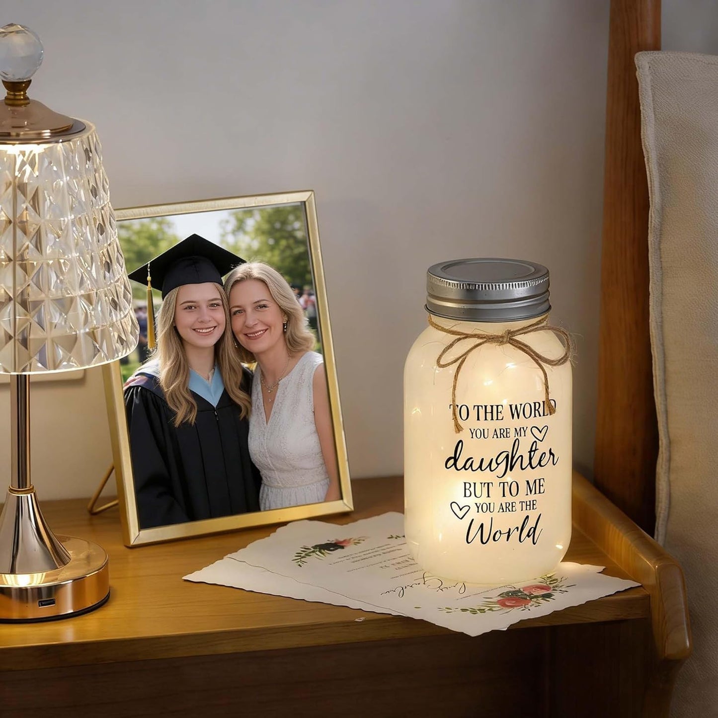 Maracco 30 oz Large Mason Jar Night Light | Perfect Mother's Day & Birthday Gift for Daughters