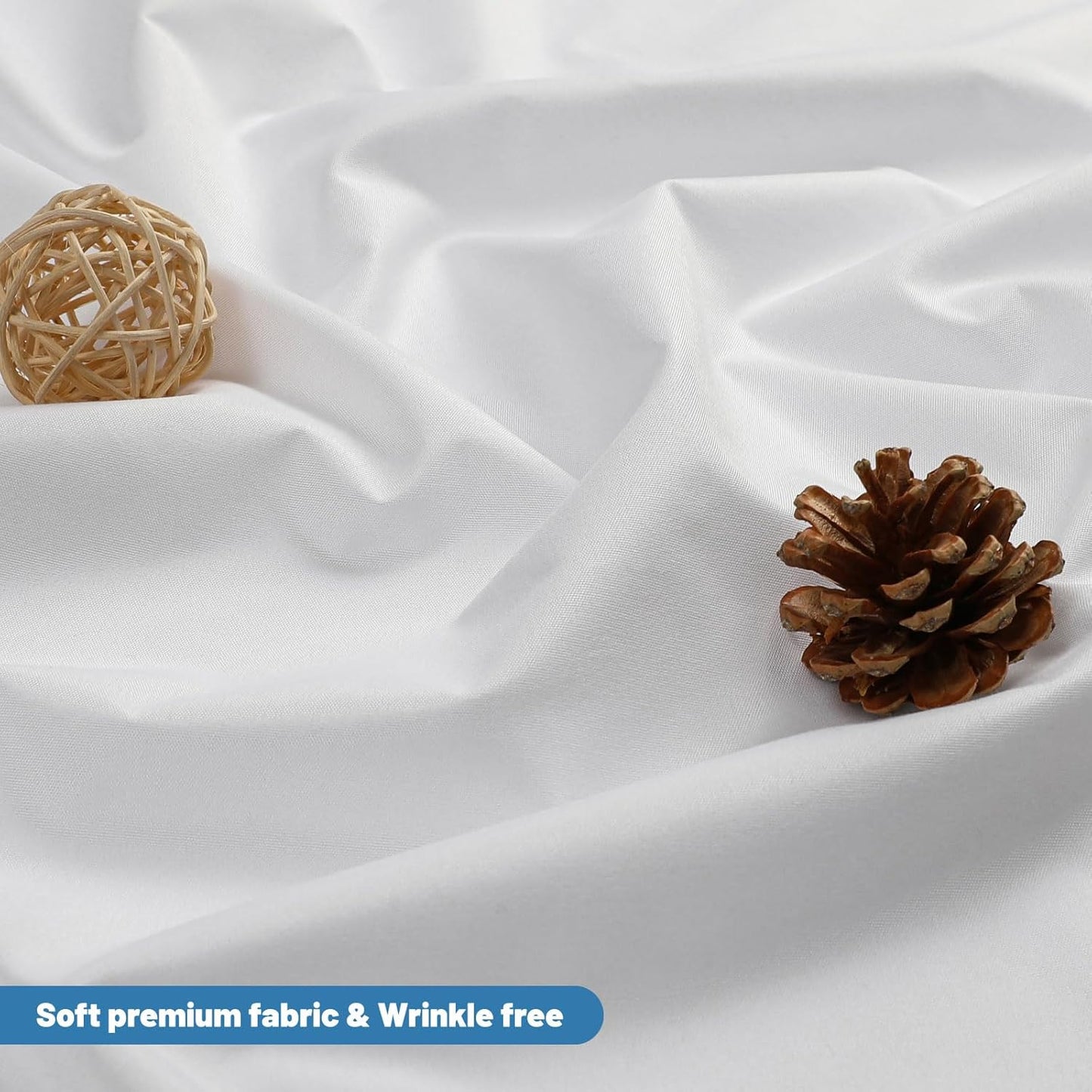 Regine Switzerland Water-Repellent Shower Curtain Liner - Hotel Quality, Machine Washable, 72x72in White