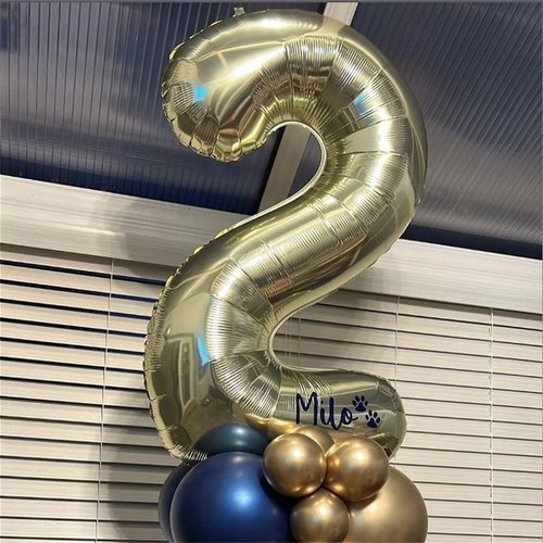 40'' Champagne Gold Number 7 Balloon, Self Inflating Foil Number Balloons Set 0-9, Light Gold Digital 7 Helium Balloon for Girls Boys 7th Birthday Graduation Party Decorations Anniversary Supplies