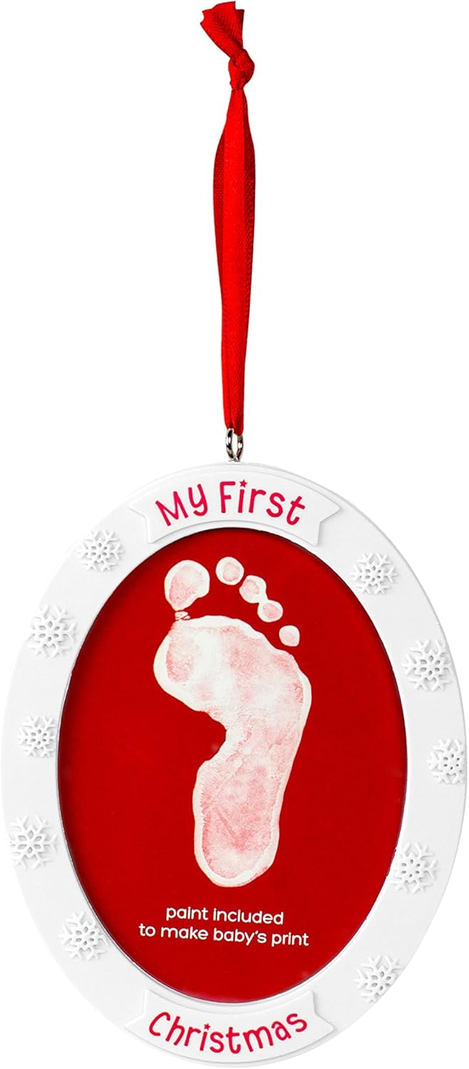Christmas Baby Handprint Ornament Kit - DIY Keepsake Bauble with Paint for Newborns