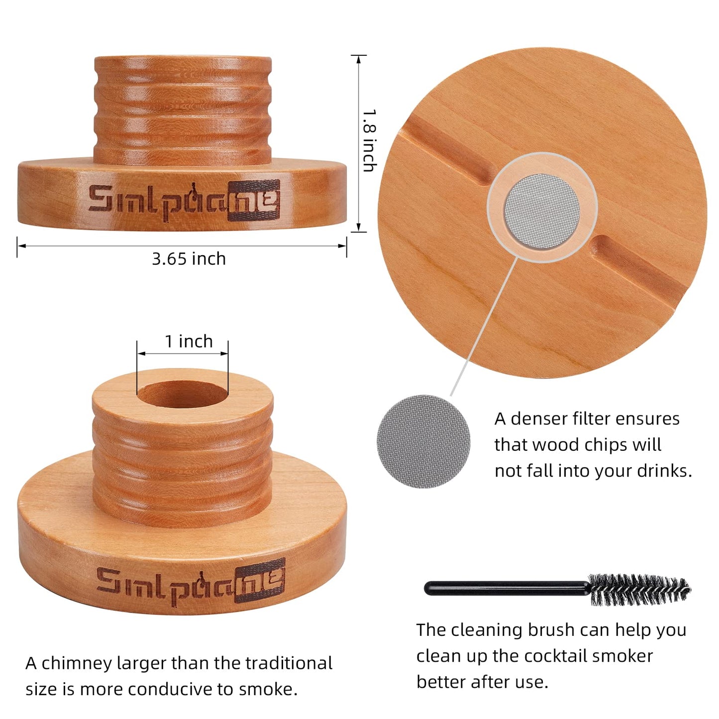 Whiskey Smoker Kit with Torch, Old Fashioned Cocktail Bourbon Drink Smoker with 4 Flavors Wood Chips, Birthday Christmas Day Gifts for Husband, Men, Dad(No Butane)