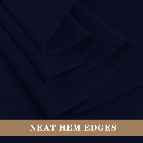 Fitable Navy Rectangle Table Clothes, 6 Pack - 90 x 156 Inch - Reusable and Washable Tablecloths, Polyester Fabric Table Covers for Wedding, Party, Banquet, Formal Events