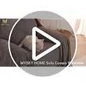 MYSKY HOME 91x134 Inch Grey Couch Cover for Dogs, Non-Slip Sofa Slipcover