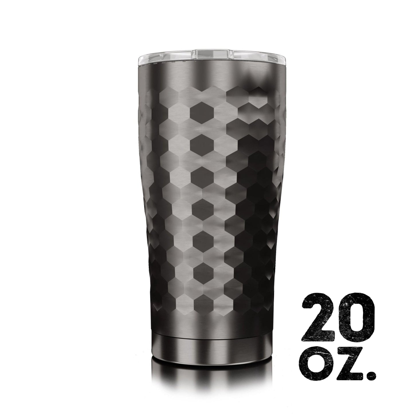 Seriously Ice Cold SIC 20 Oz. Double Wall Vacuum Insulated 18/8 Stainless Steel Travel Tumbler Mug | Powder Coated with Splash Proof BPA Free Lid | Coffee, Tea, Wine, and Cocktails (Hammered Gunmetal)