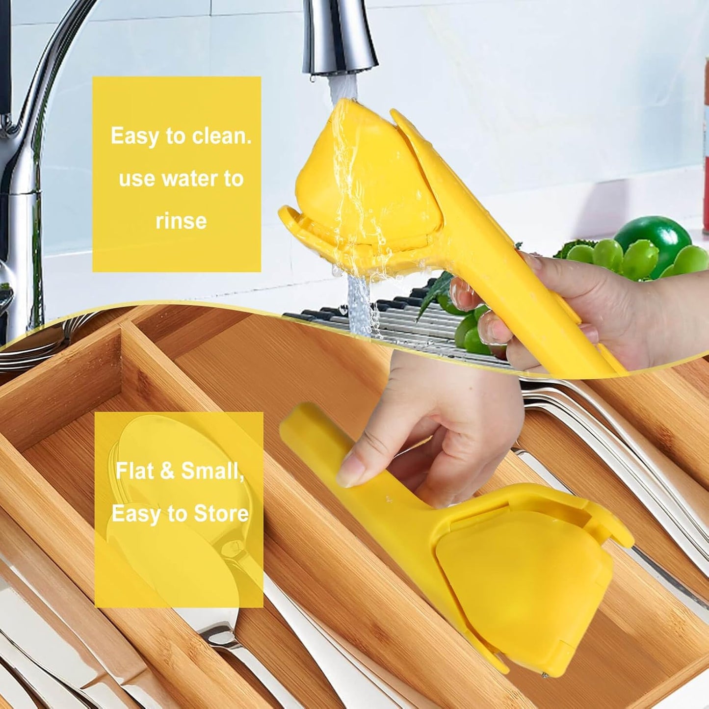 Lemon Squeezer - Effortless Manual Citrus Juicer | Space-Saving Design for Easy Juice Extraction
