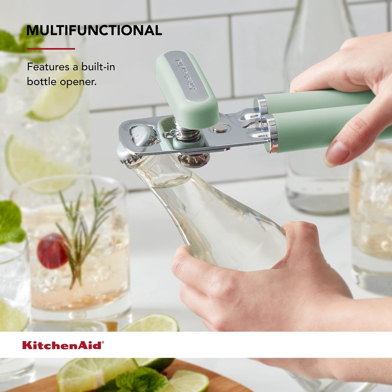 KitchenAid Gourmet Multifunction Can Opener/Bottle Opener, 8.36-Inch, Pistachio