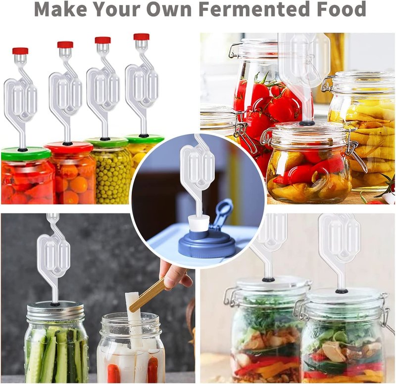 3ct. Twin Bubble Airlocks Set, Airlocks for Fermenting,Air Lock Ferment for Brewing Beer Wine Homebrew for Fermenting Carboy Mason Jar with #6 Stoppers and Grommets