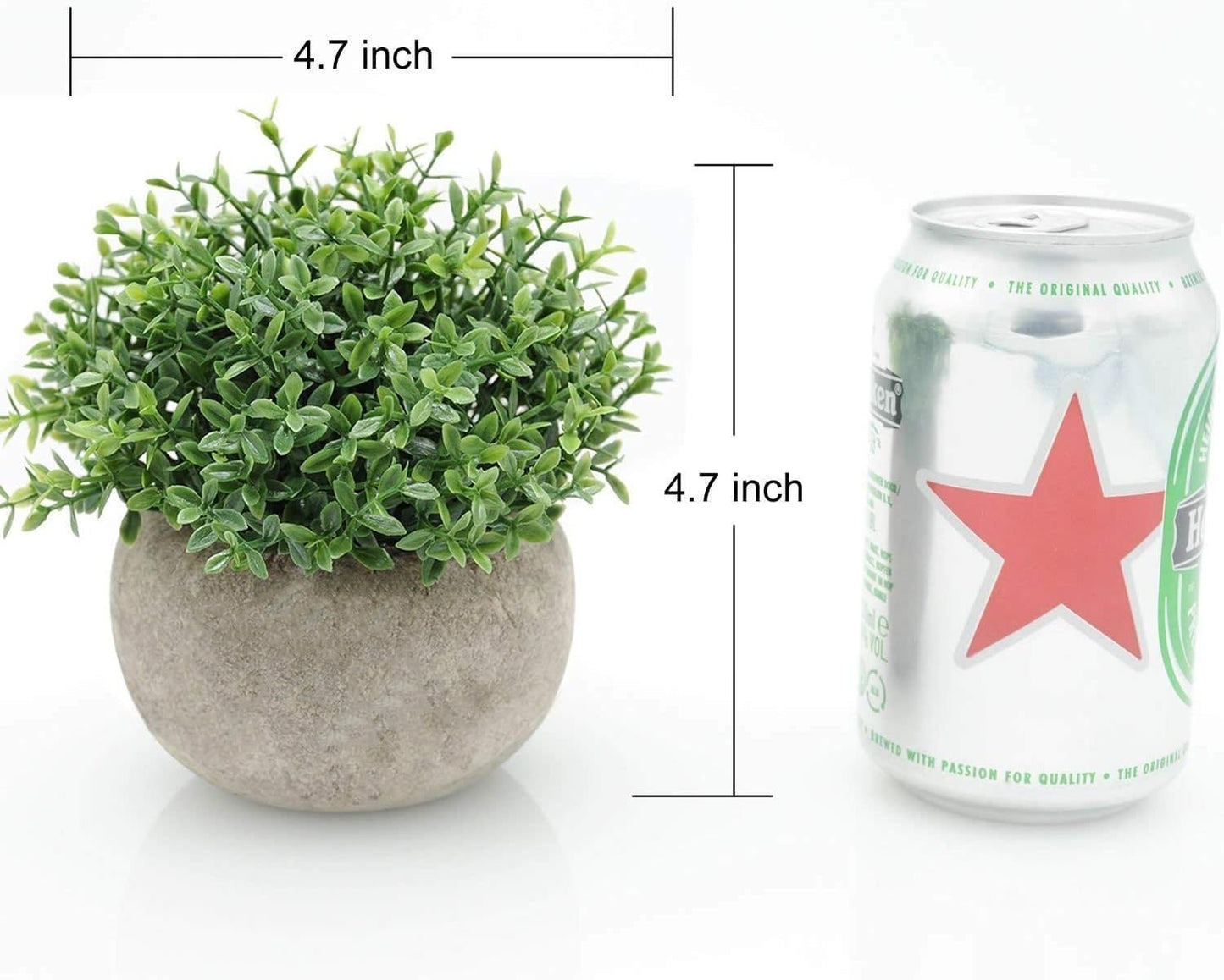 Mini Sage Green Boxwood Topiary - Artificial Potted Plant for Home & Office Decor