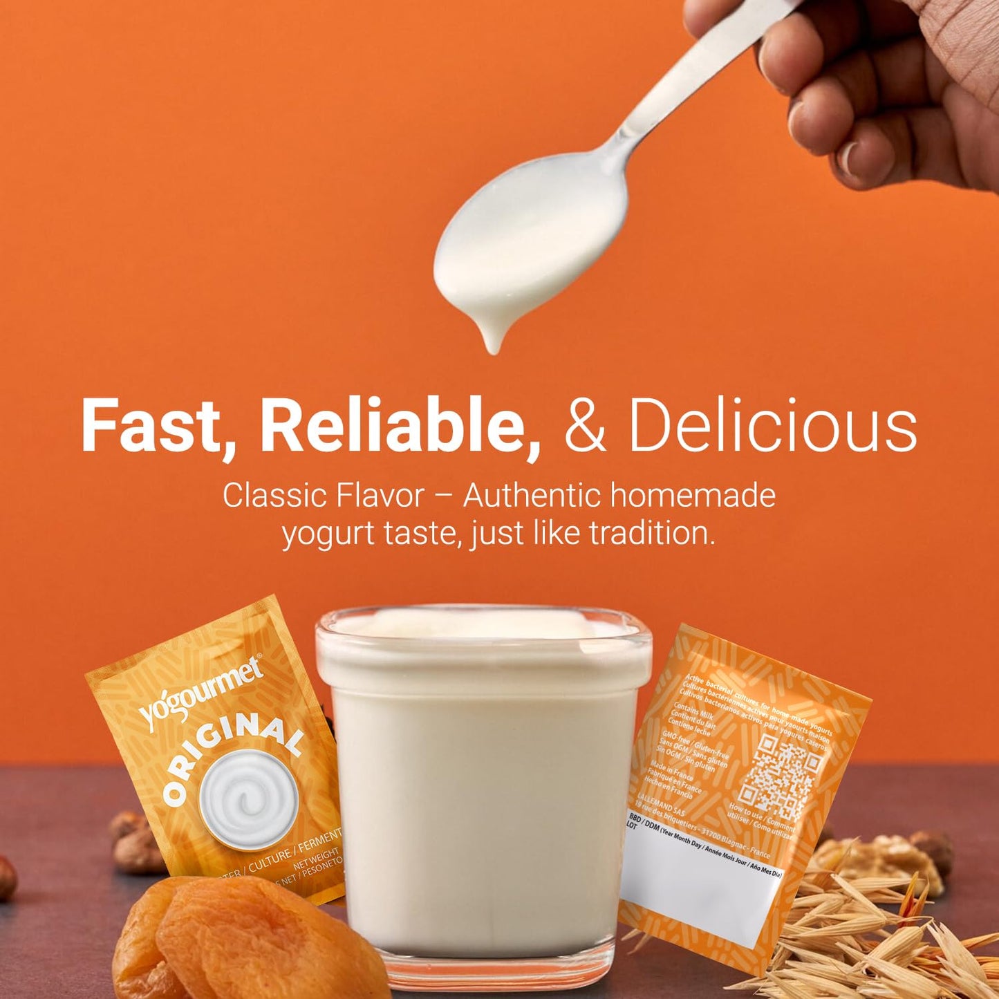 Yogourmet Yogurt Starter (16 Pack Bulk Version) - Make Yogurt at Home - Starter Culture - All Natural, Gluten Free, Kosher, Halal - 3 g Sachets