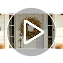 28 Inch Large Full Boxwood Wreath for Front Door Porch Window - Orange - Fall Decor