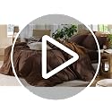 MooMee Duvet Cover Set Queen - 100% Washed Cotton Linen Look Cocoa Brown Variation