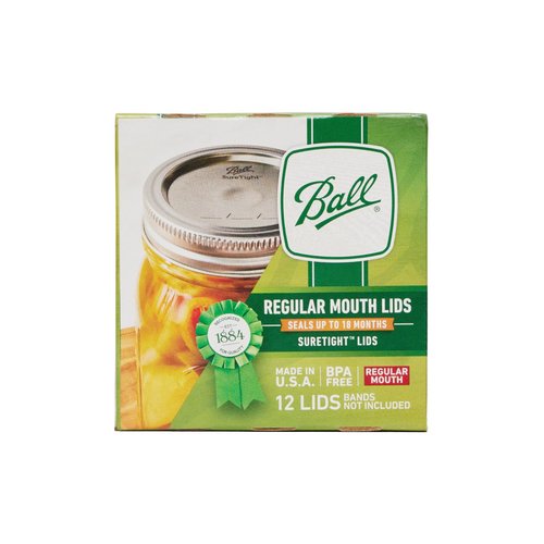 Ball Regular Mouth Mason Glass Jar Lids (24-Count), Silver