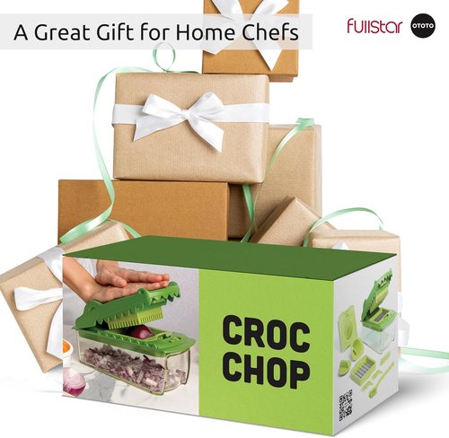Fullstar Vegetable Chopper & Slicer - Multifunctional Crocodile Onion Cutter | Cool Kitchen Gadget