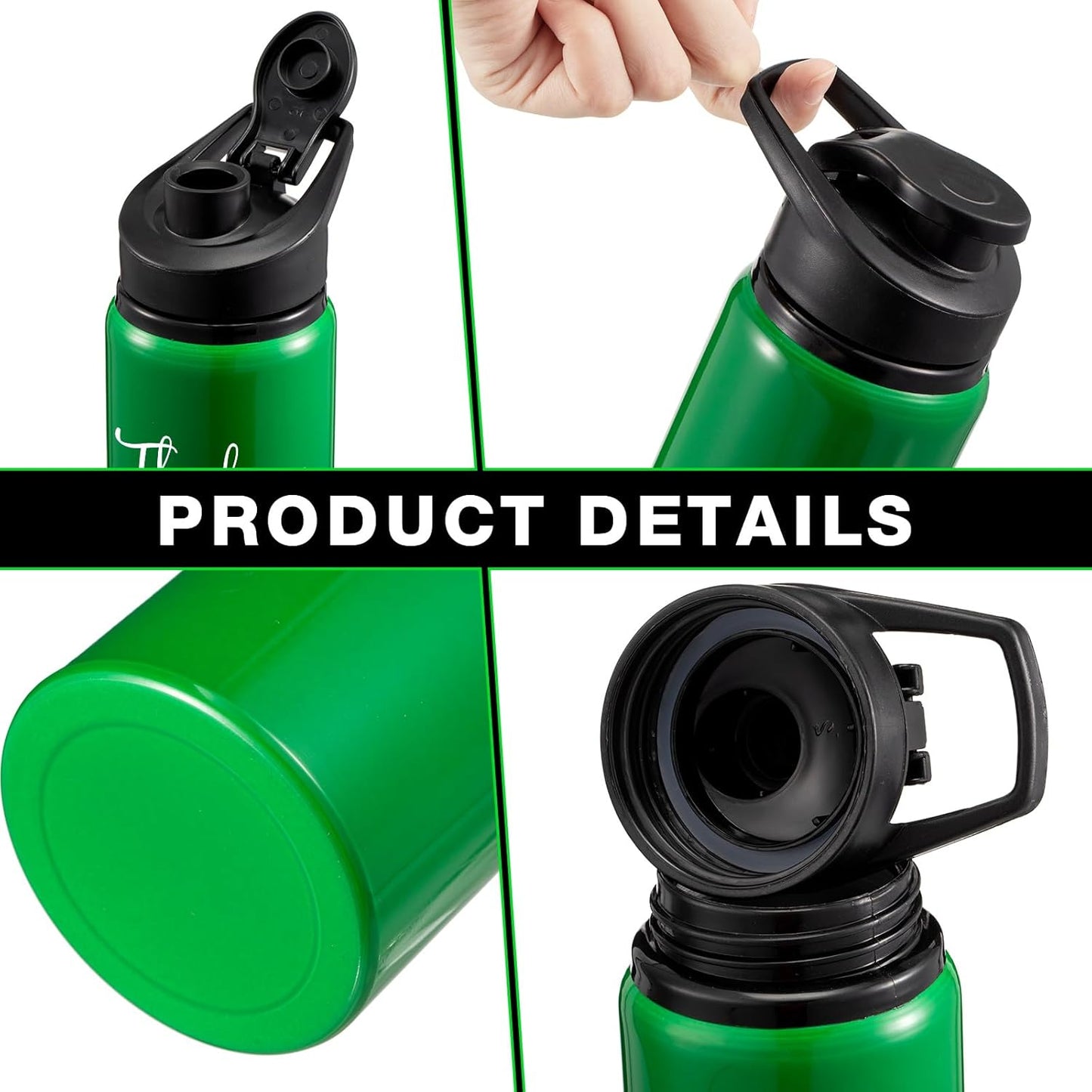 Pinkunn 16 Pcs Employee Appreciation Gifts Thank You Water Bottle Gifts for Team Staff Coworker Lightweight Leakproof Thank You for Being Awesome Gifts(Multicolor, 17 oz)