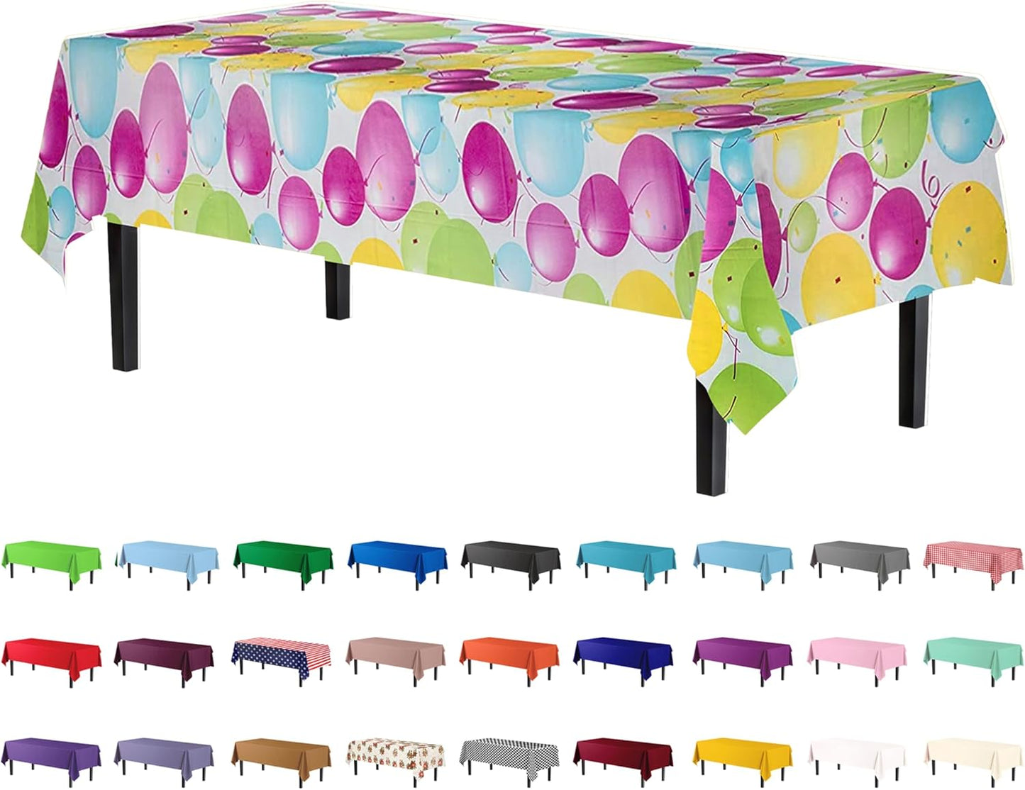 Ivory 84-Inch Round Tablecloth - 12-Pack Premium Plastic Party Supplies