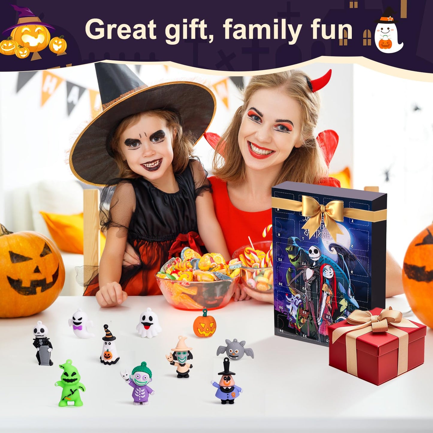 Christmas Advent Calendar 2024,24-Day Christmas Countdown Calendar for Kids and Adults with 24 pcs Classic Christmas Doll Collectible Figures,Ideal Xmas Gift for Boys Girls Teens