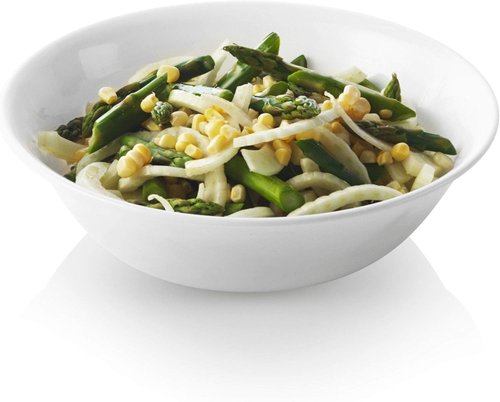 Corelle Livingware Glass Serving Bowl - 1 Quart, Winter Frost White | Set of 4 Durable Bowls