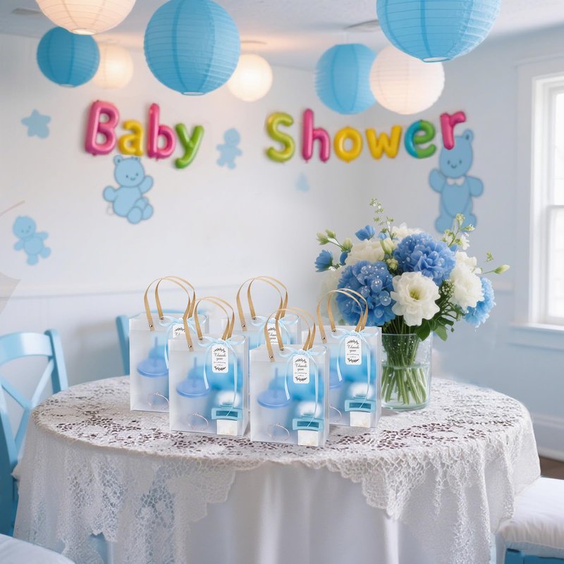 VZCBZC 6Set Baby Shower Prizes for Game Winners Baby Shower Favors Gifts including Plastic Tumbler Notebook Candles with Gift Bag for Winner Guests Wedding Bridal Shower Favors