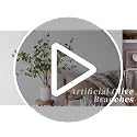 Artificial Olive Branches 6 Pack - 41.3 Inch Greenery Stems for Vases Indoor & Outdoor Decor