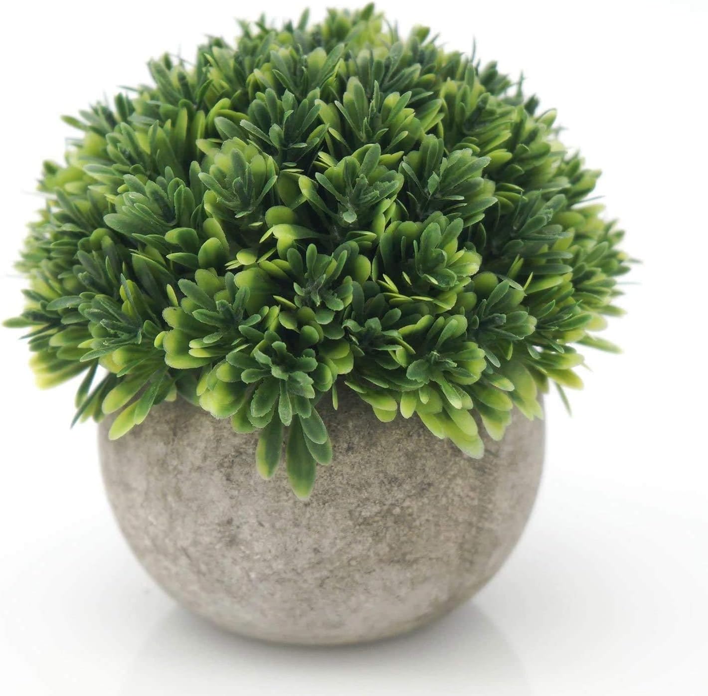 Mini Sage Green Boxwood Topiary - Artificial Potted Plant for Home & Office Decor