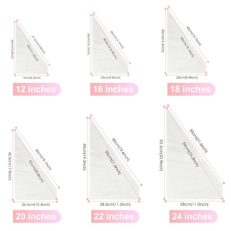 VolksRose 100Pcs Disposable Piping Bags, 18 inch Anti Burst and Non-Slip Pastry Bags, Thicken Cake Decorating Bags Icing Piping Bags for Cake Cupcakes Cookies Frosting, White