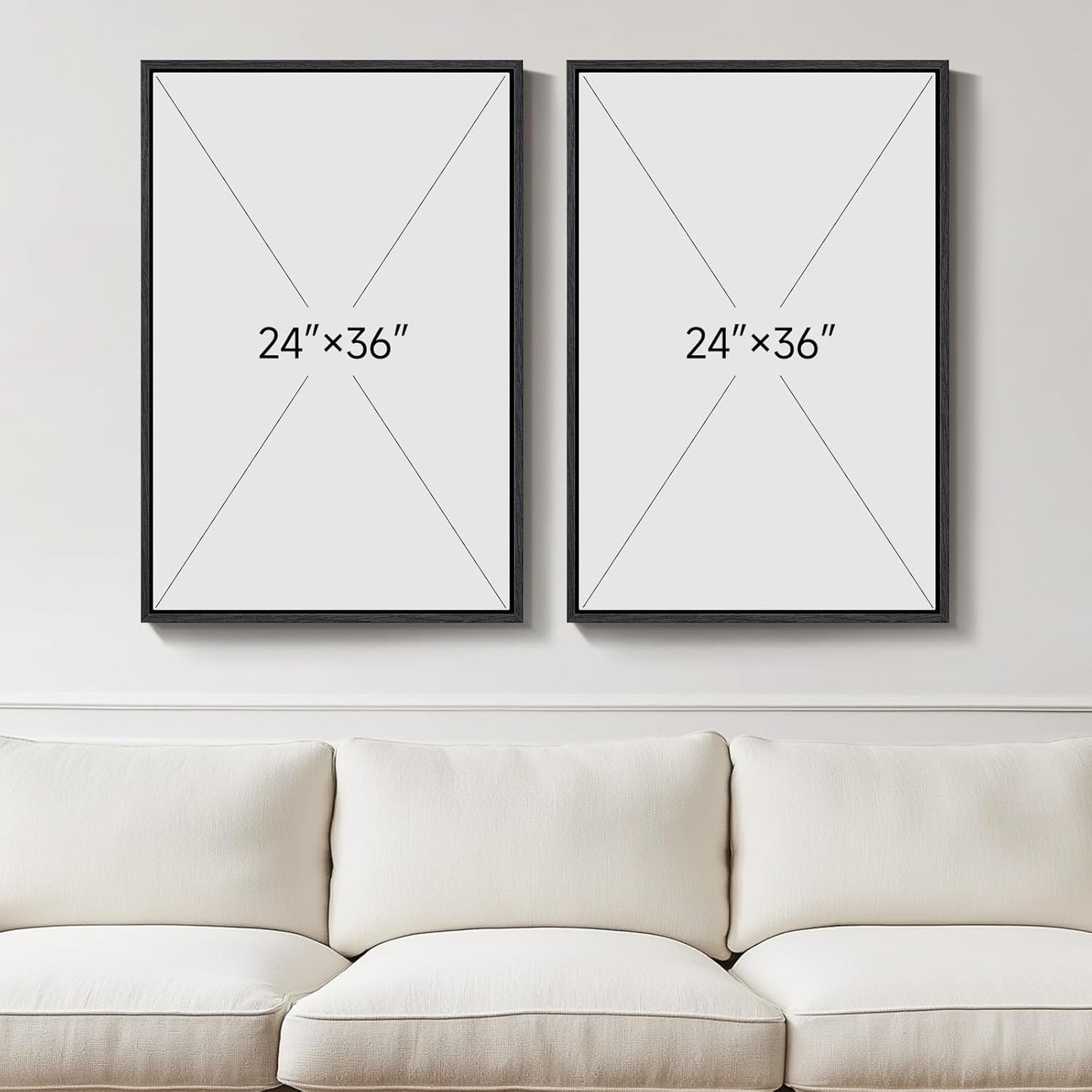 Skiennix 3D Textured Black and White Abstract Wall Art - Set of 2 Modern Paintings for Living Room | 24x36 In