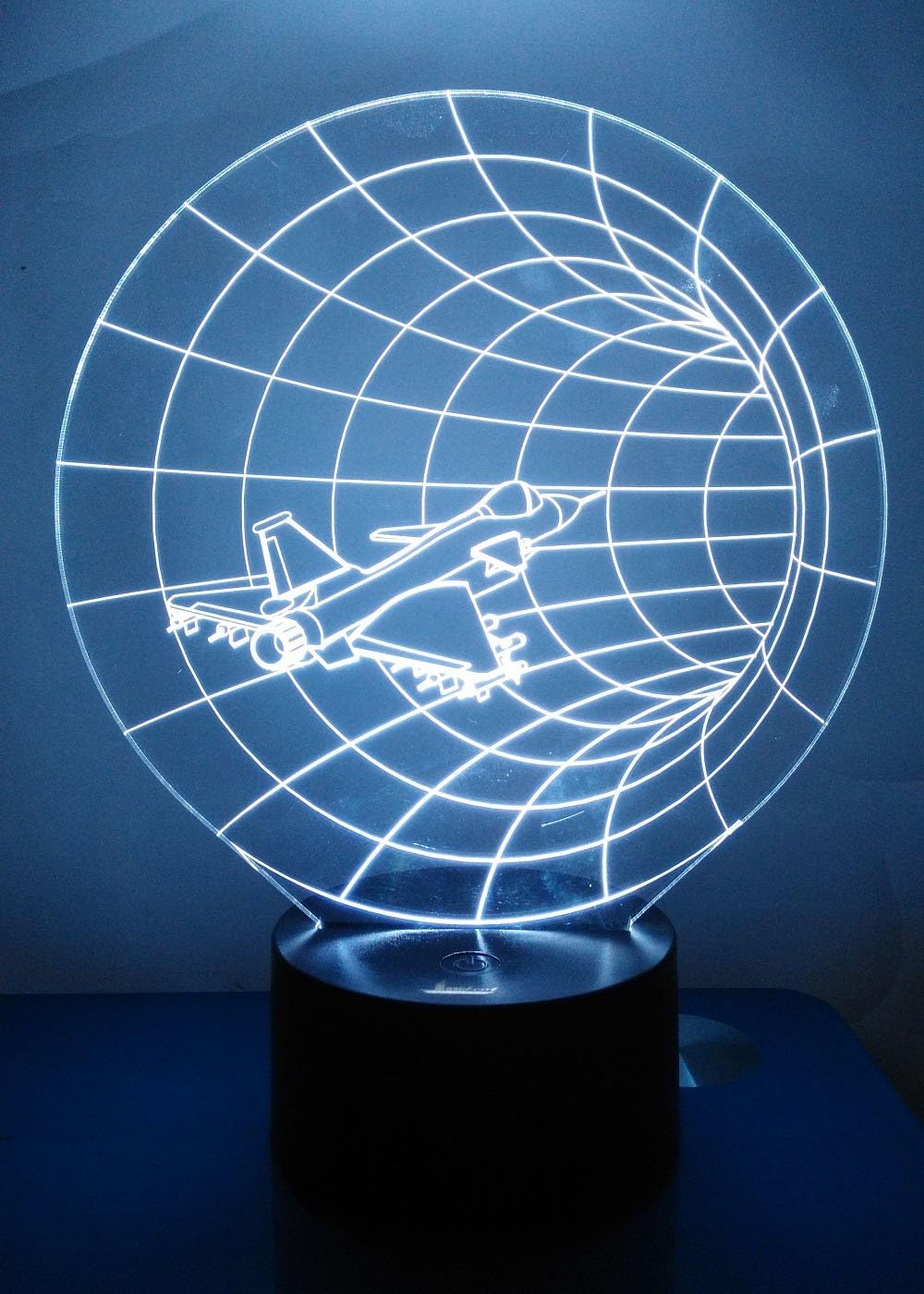 3D Illusion Night Light - Loveboat LED Lamp with 7 Color Changing Acrylic Base & USB Charger - Perfect Home Decor & Gift
