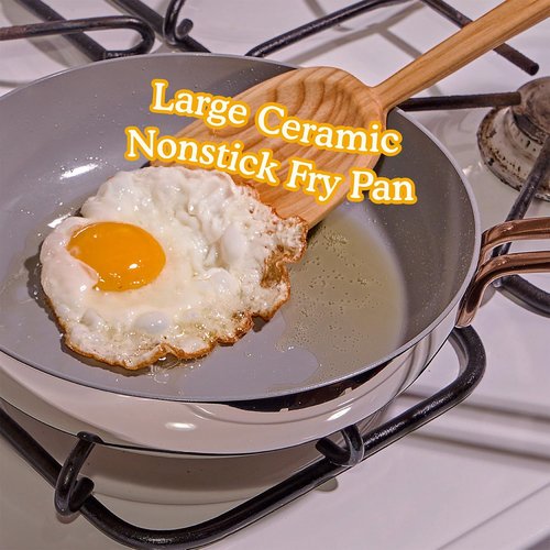 Great Jones Large Frying Pan - 10.25 Inch Nonstick Ceramic Coating | PTFE & PFOA-Free, Induction & Oven Safe