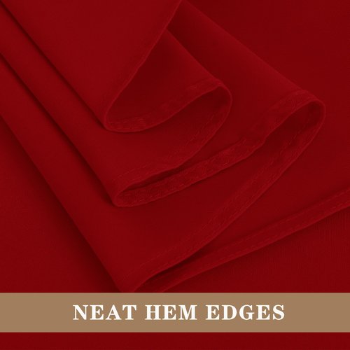 Fitable 6 Pack Red Round Table Clothes - 90 Inches in Diameter - Stain Resistant and Washable Tablecloths, Polyester Fabric Table Covers for Wedding, Party, Banquet, Gathering