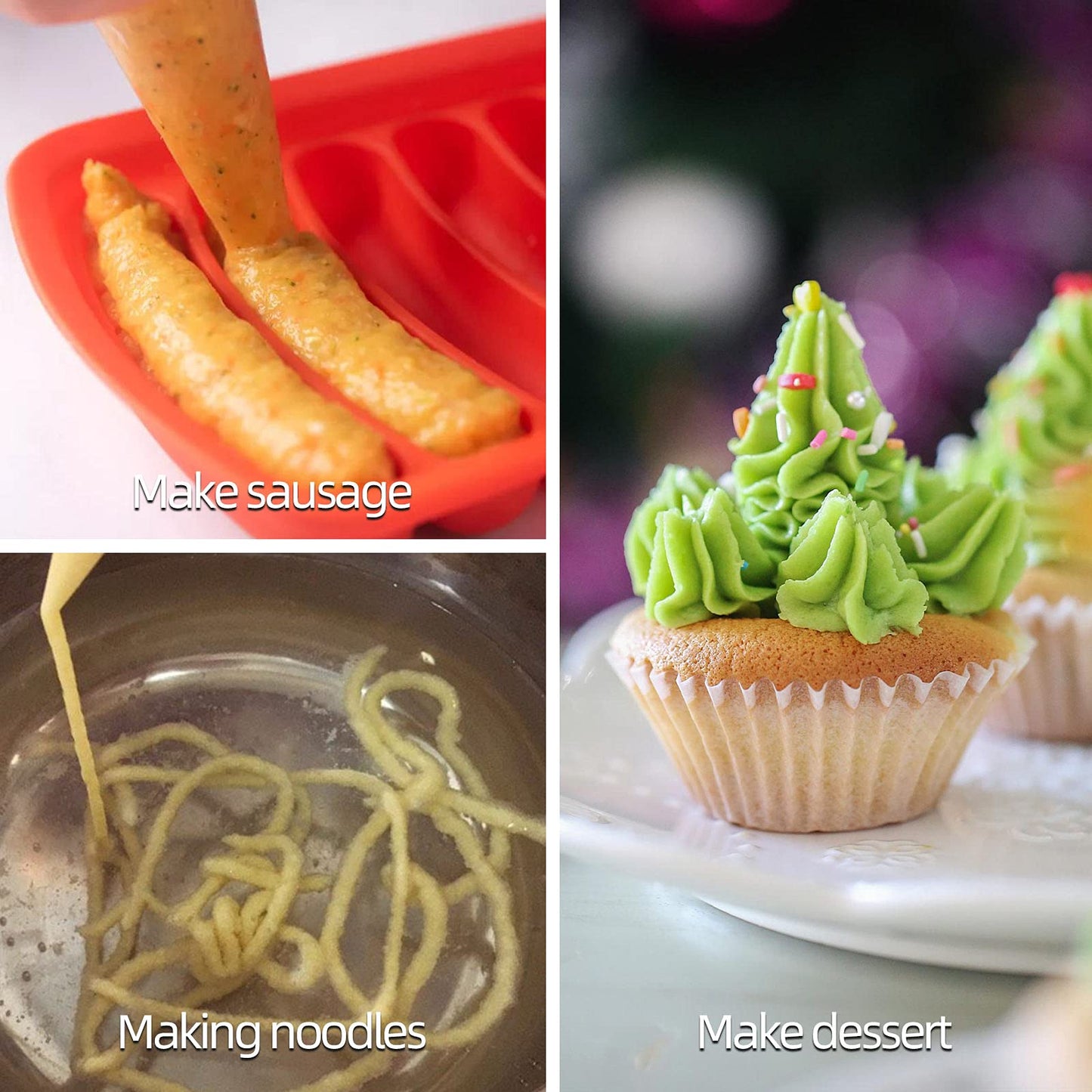 16-Inch Piping Bags Disposable 100 PCS- Extra Thick Pastry Bags Tipless Icing Bag for Decorating Cake, Cupcakes, Cookies