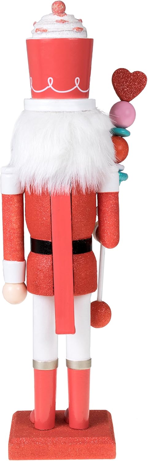 Red Prince 12-Inch Wooden Nutcracker - Festive Christmas Décor for Shelves & Tables