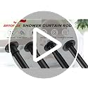 BRIOFOX Industrial Shower Curtain Rod 2-in-1 Tension & Screw Mount, 43-72 Inch Brushed Nickel Stainless Steel, Never Rust