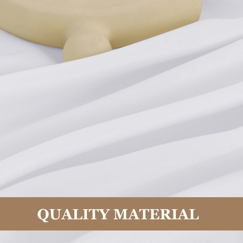 Fitable 6 Pack White Tablecloths for Round Tables - 108 Inches in Diameter - Stain Resistant and Washable Table Clothes, Polyester Fabric Table Covers for Wedding, Party, Banquet, Formal Events