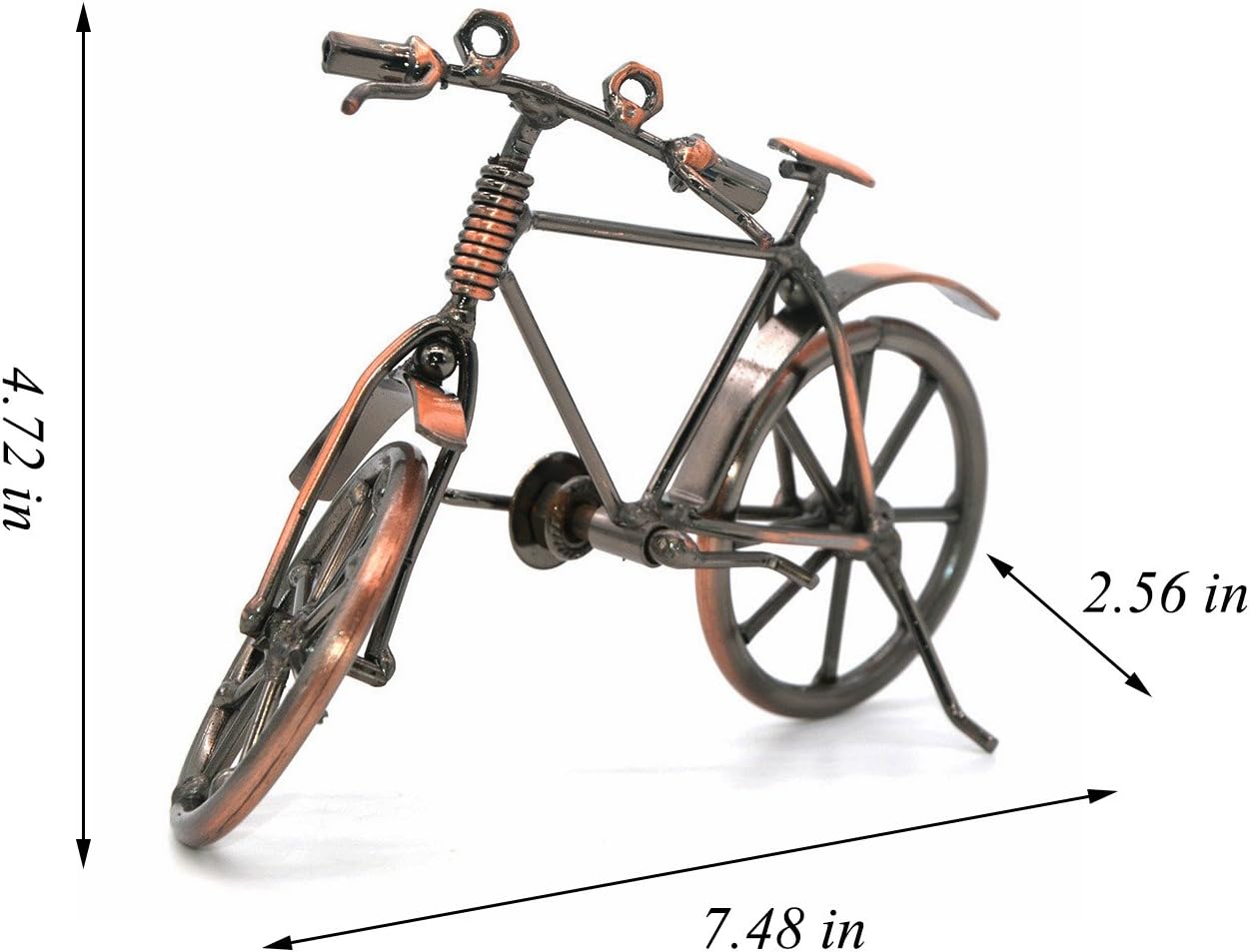 Handmade Iron Motorcycle Sculpture - Retro Metal Art Decoration for Bike Lovers