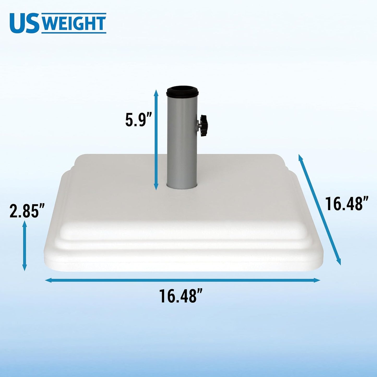 US Weight 40 Pound Umbrella Base - Heavy Duty Patio Table Support - Made in the USA