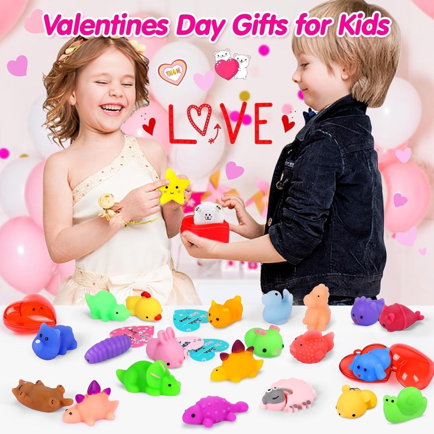 Skiennix 130-Piece Kawaii Squishy Toys Set - Fun Fidget Toys for Classroom Prizes & Birthday Gifts