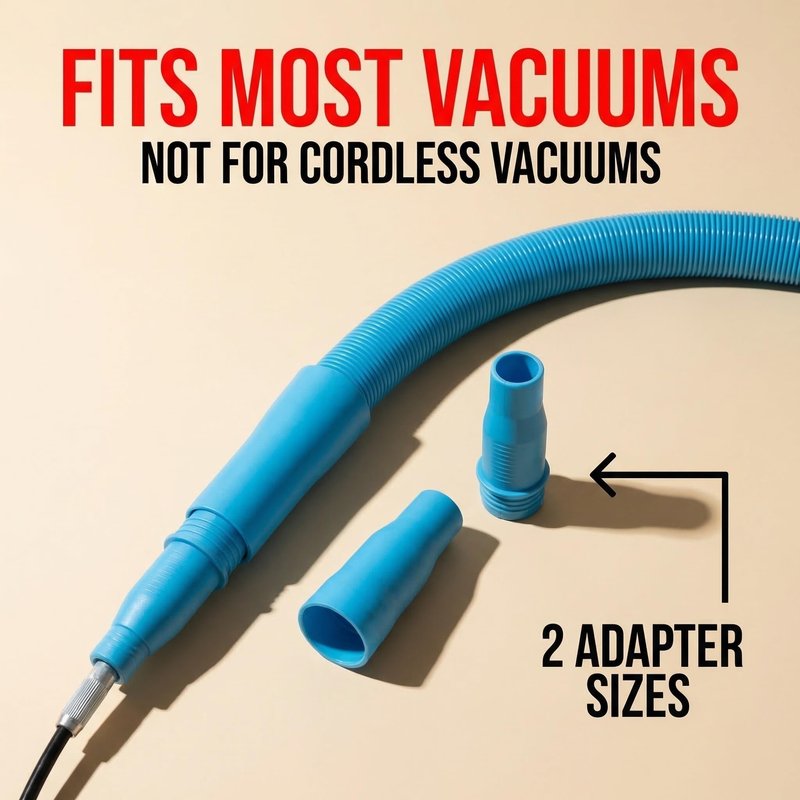 XHYdamile 3Pcs Dryer Vent Cleaner Kit, Dryer Lint Vacuum Attachment and Flexible Dryer Lint Brush, Dryer Vent Vacuum Hose Attachment, with Unclogging Clip & Storage Bag