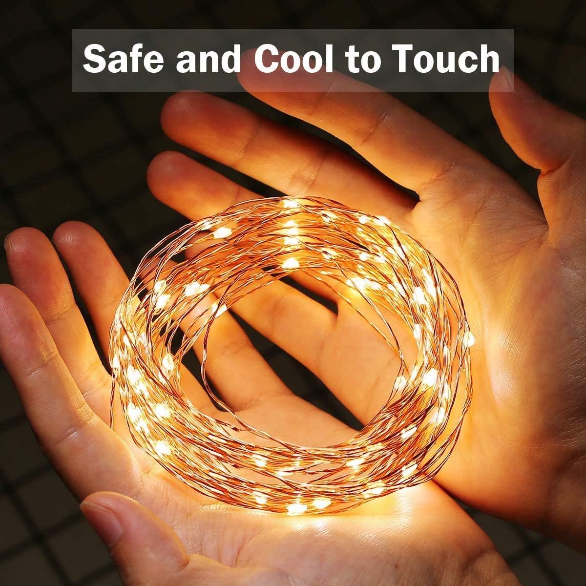 200 LED Fairy String Lights - 66 ft Warm White Waterproof Copper Wire for Indoor & Outdoor Decor