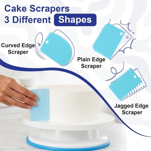 222 PCS Cake Decorating Kit | Complete Set with Turntable, Leveler, Piping Bags & Tips, Spatulas, Scrapers & More