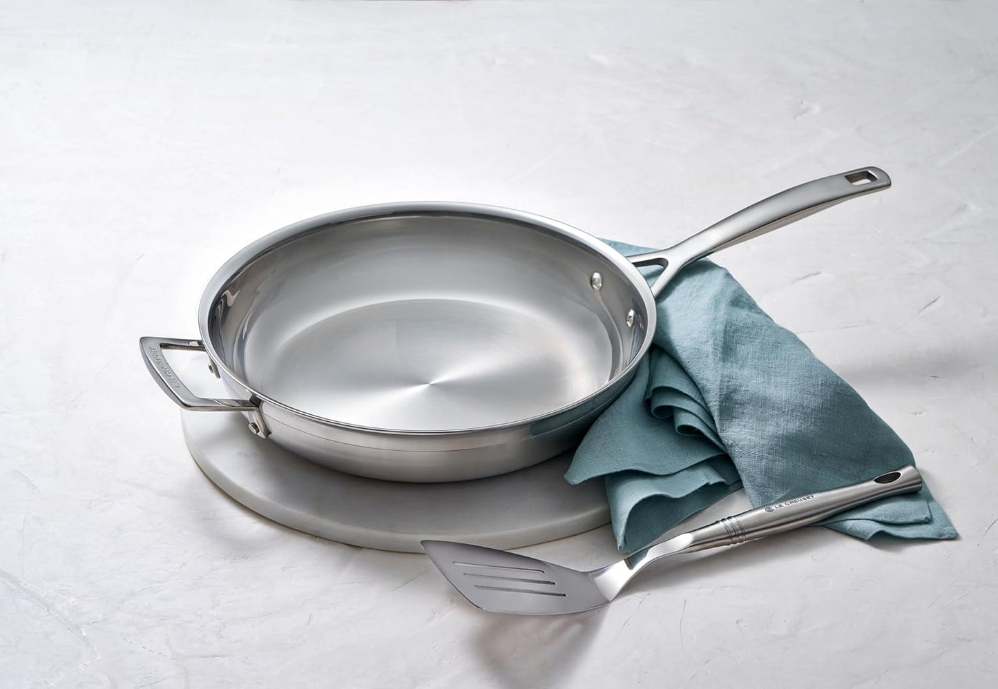 Le Creuset Stainless Steel Fry Pan - Classic 3-Ply Construction, 8-Inch Size